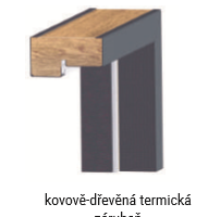 Kovově-dřevěná termická zárubeň